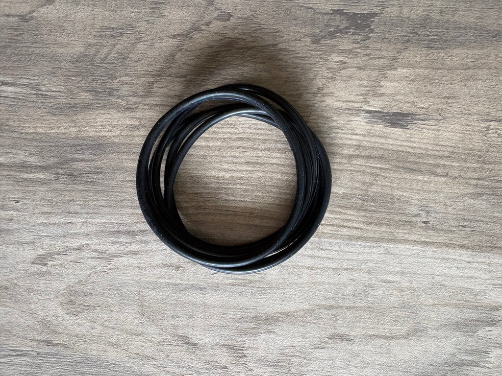 Black Silicone Jelly Bracelet Stack