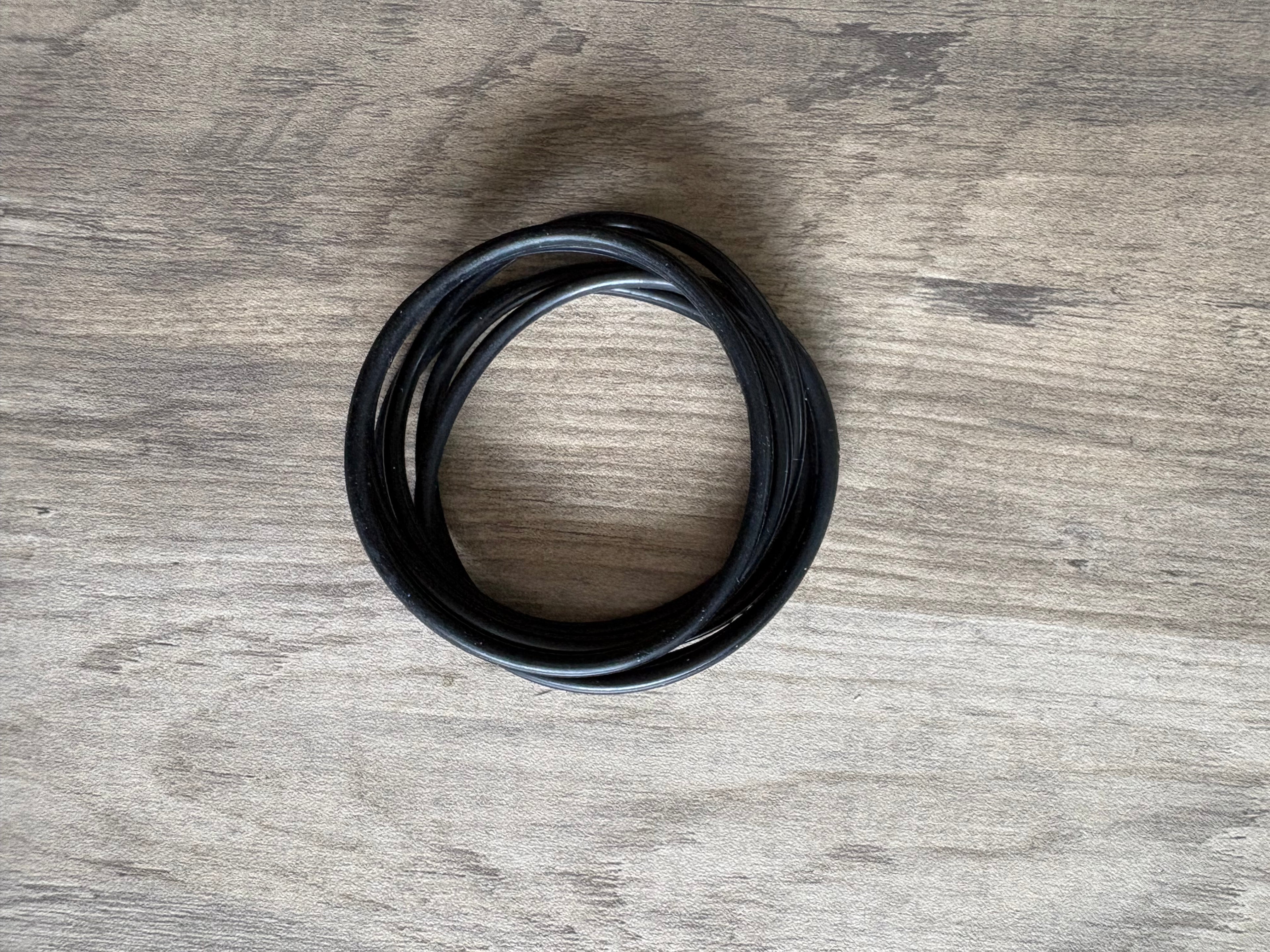 Black Silicone Jelly Bracelet Stack