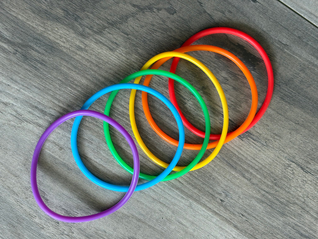 Rainbow Silicone Jelly Bracelet Stack