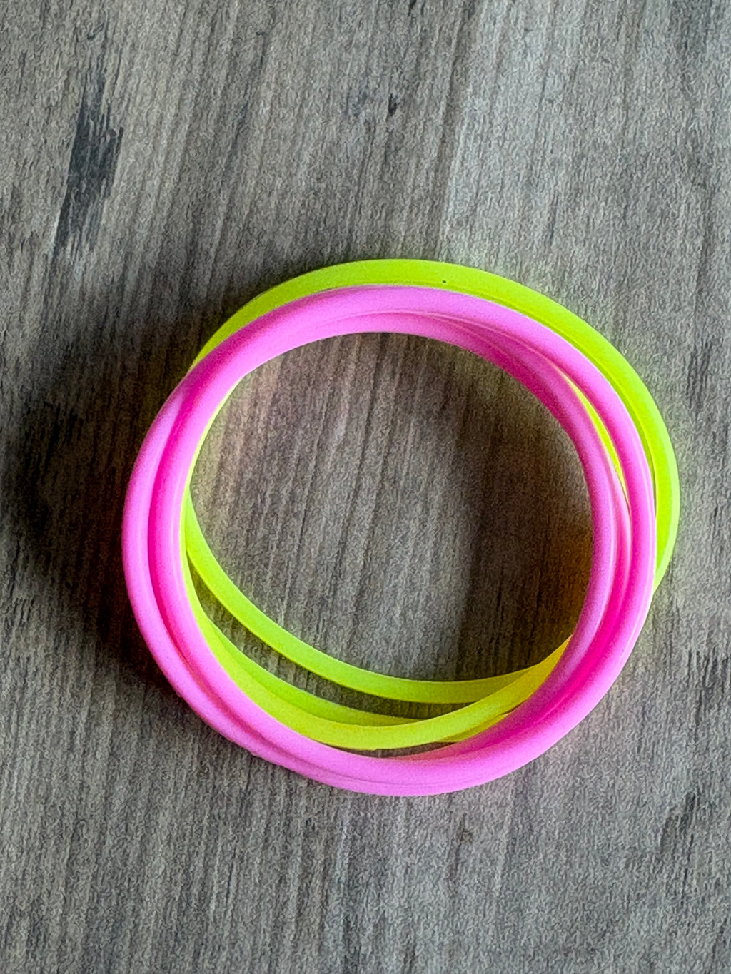 Pink Lemonade Silicone Jelly Bracelet Stack