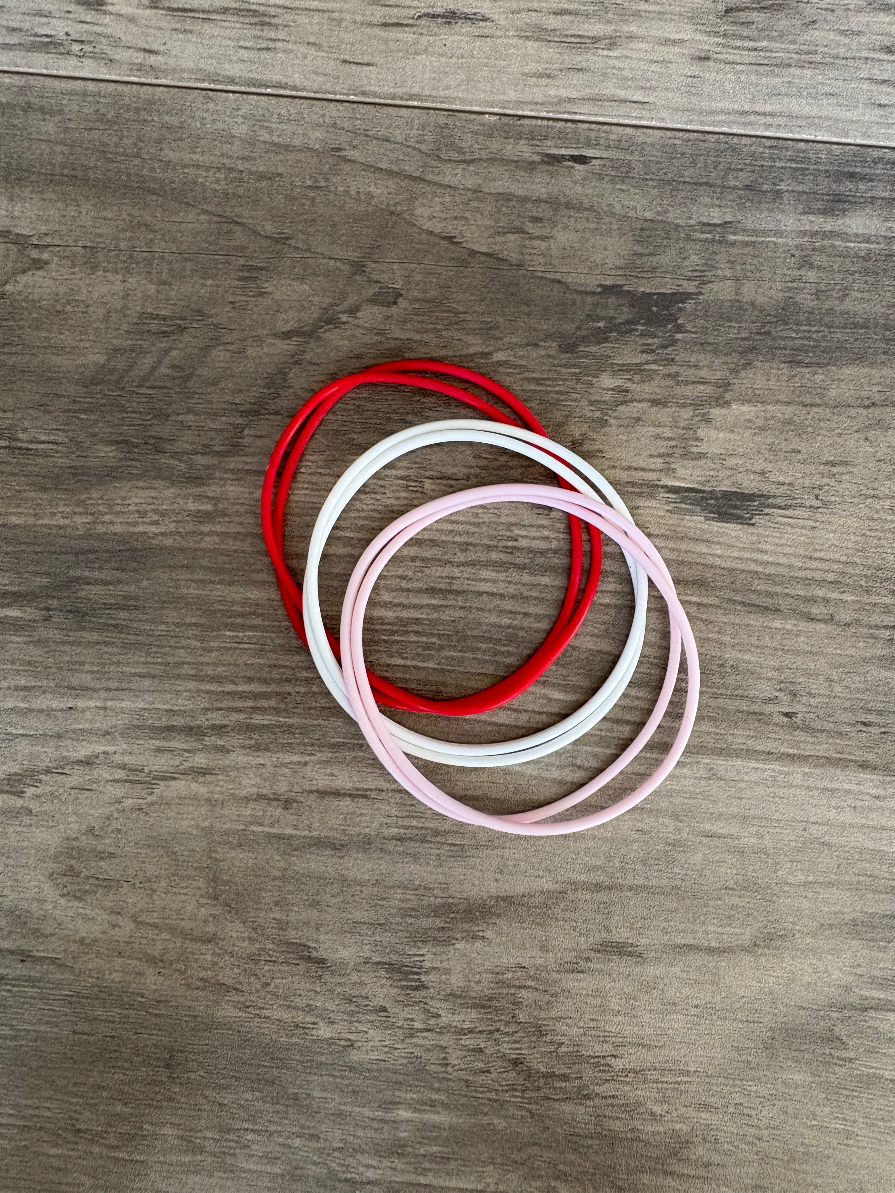 Cherry Pop Silicone Jelly Bracelet Stack