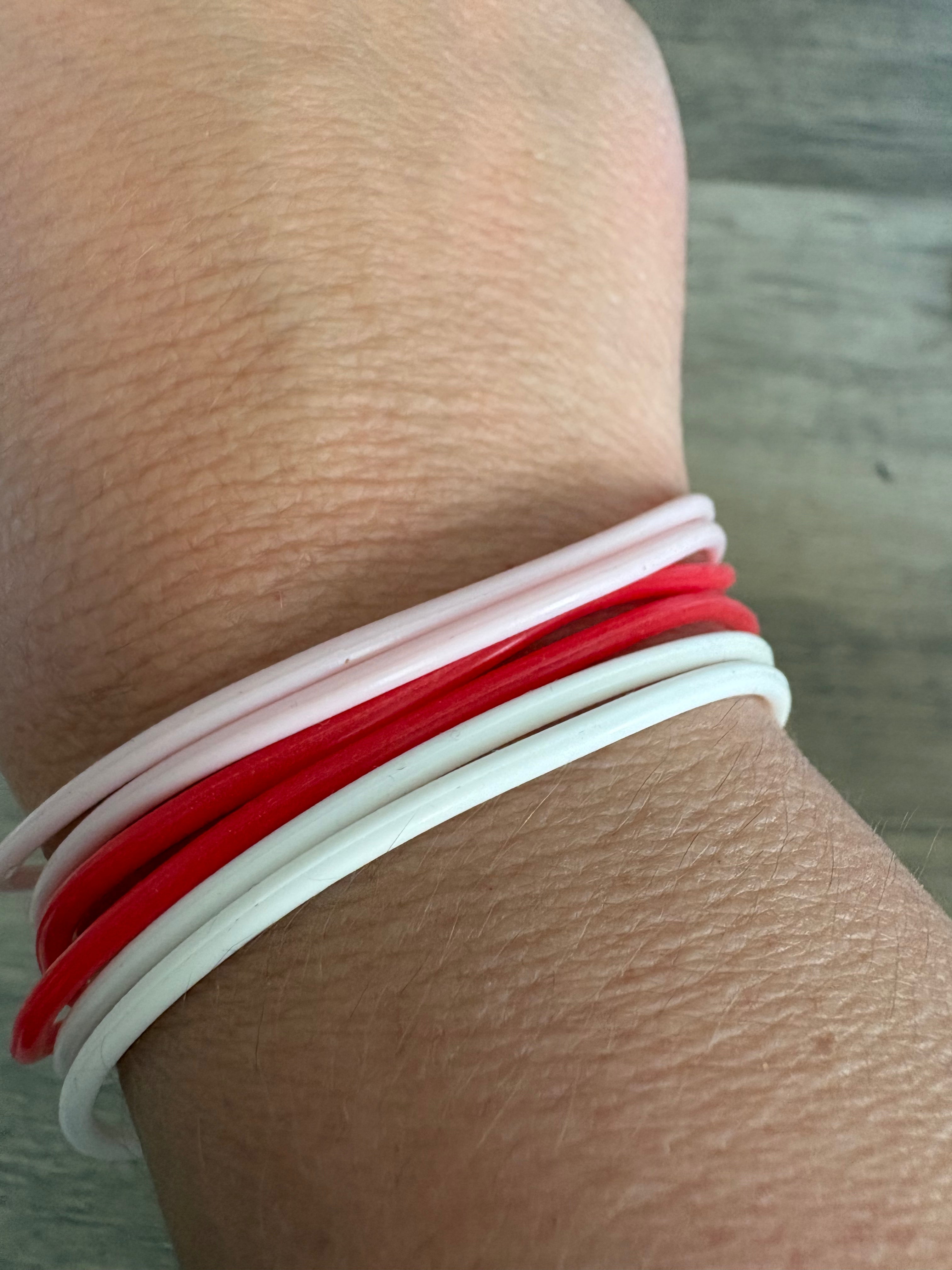 Cherry Pop Silicone Jelly Bracelet Stack