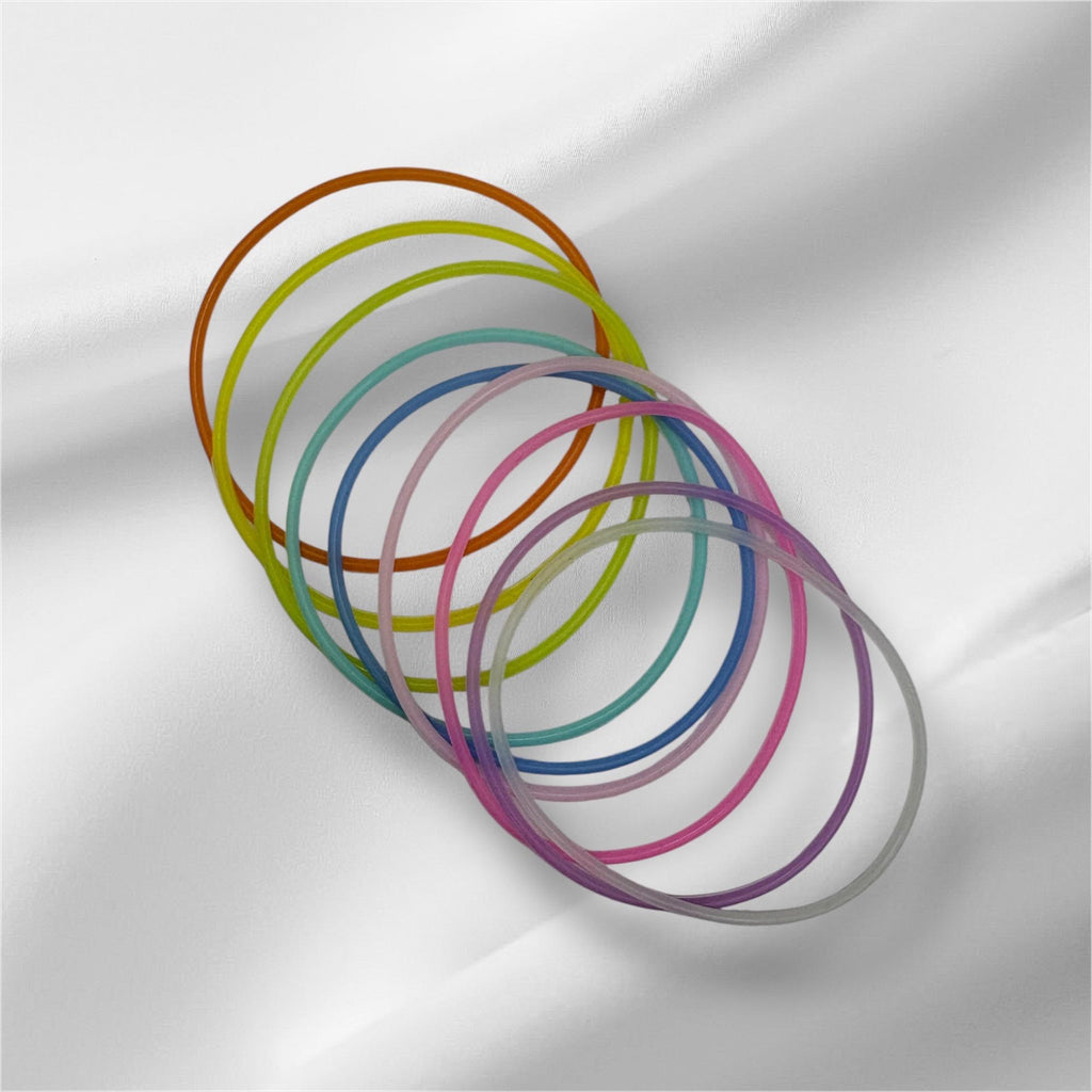 Glow in the Dark Silicone Jelly Bracelet Stack