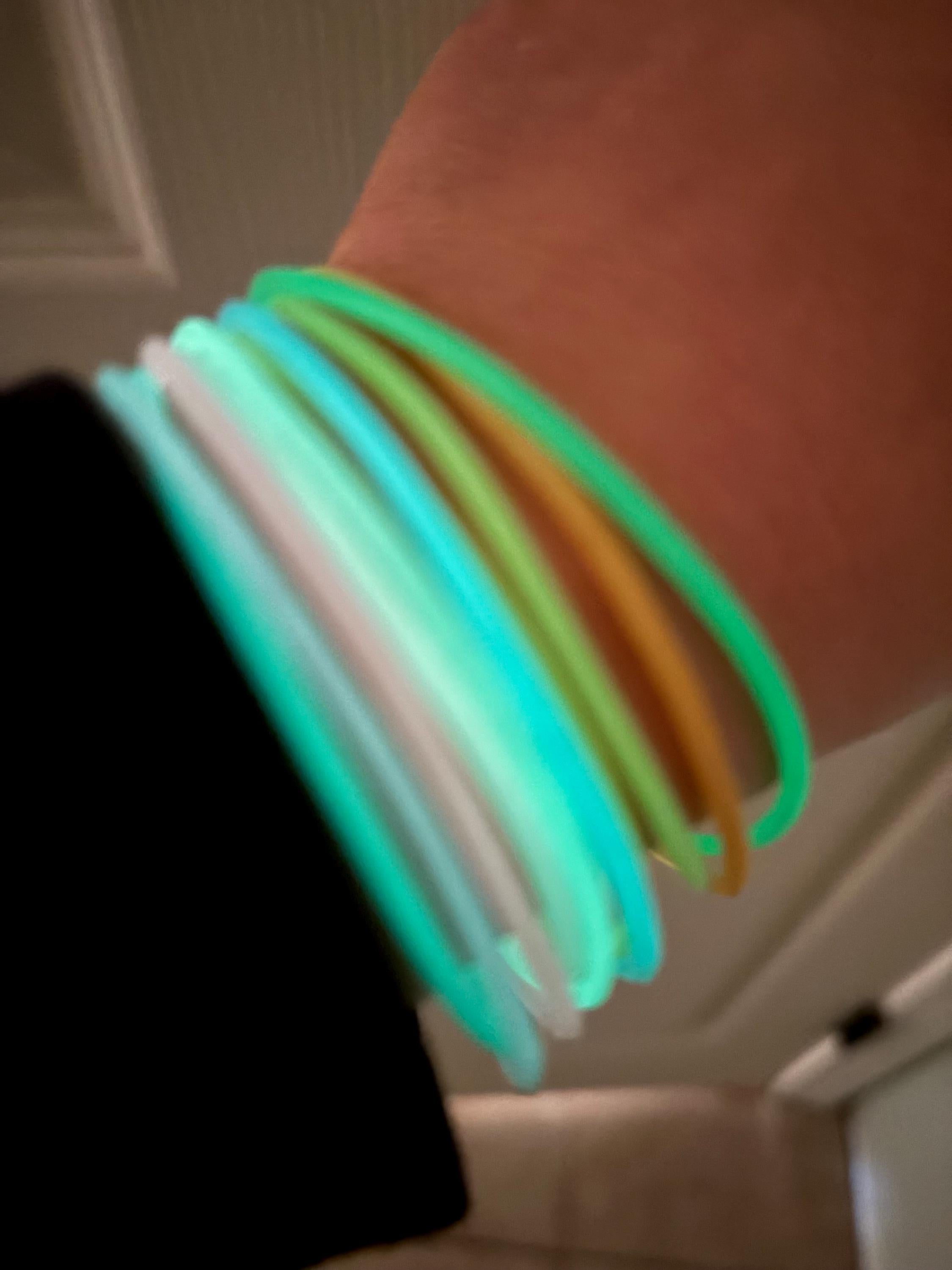 Glow in the Dark Silicone Jelly Bracelet Stack